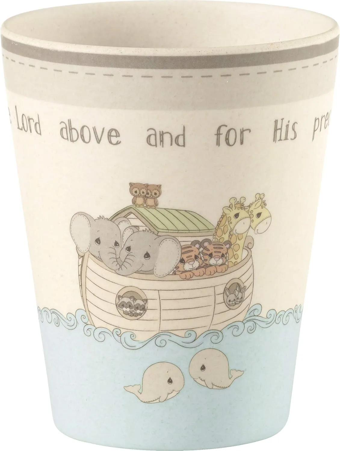 Precious Moments Noah's Ark Bamboo Toddler Mealtime Feeding and Dinnerware Set of 5, 182433