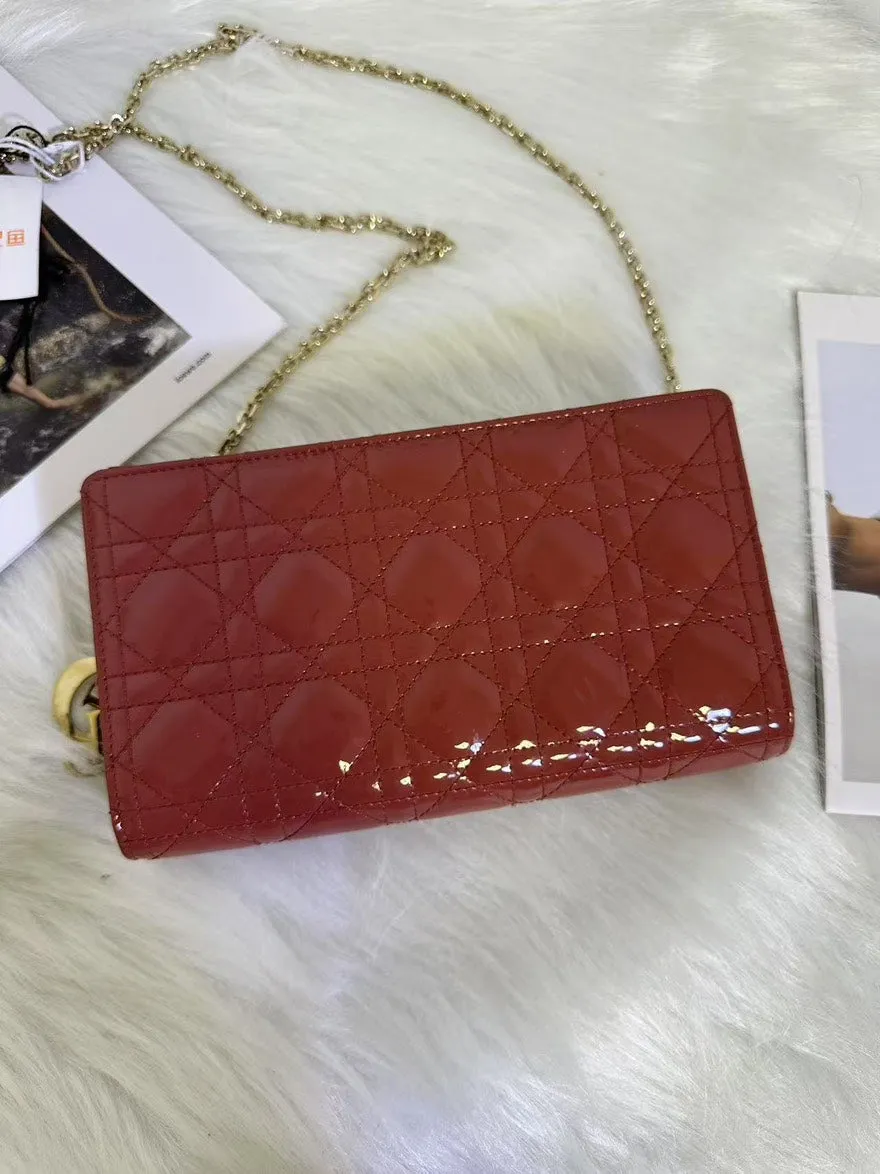 Preloved Dior Cannage Red Crossbody Bag