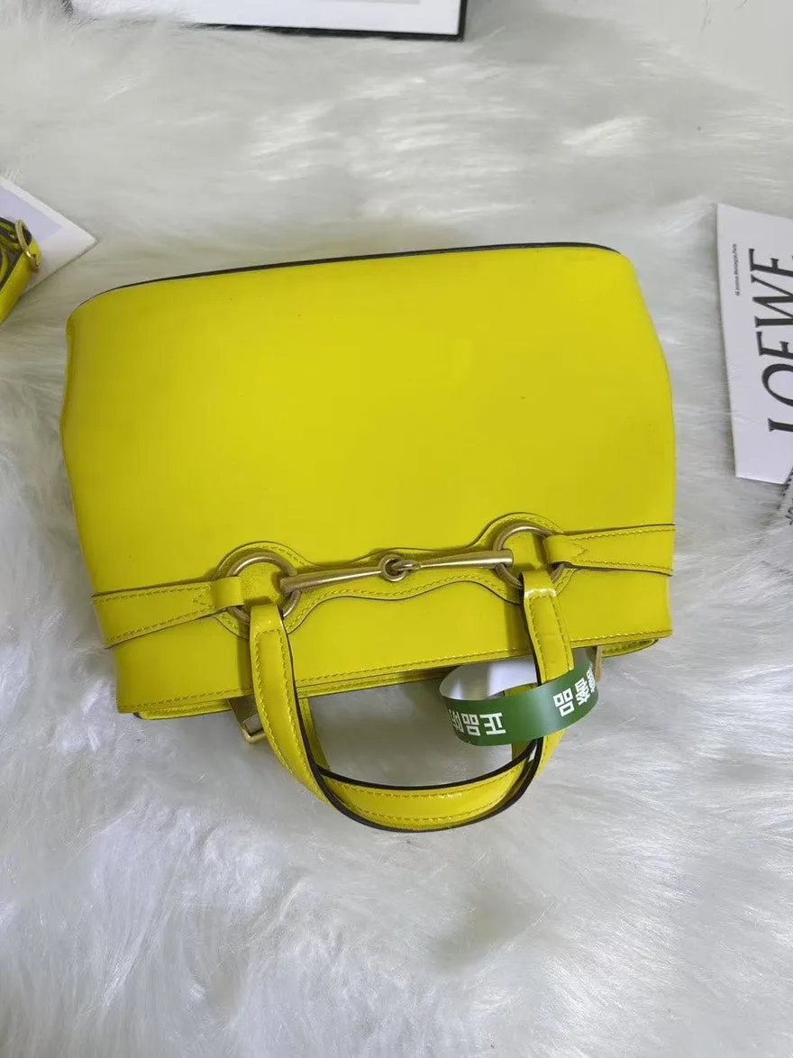 Preloved Gucci Bamboo Yellow Crossbody Bag - Leather