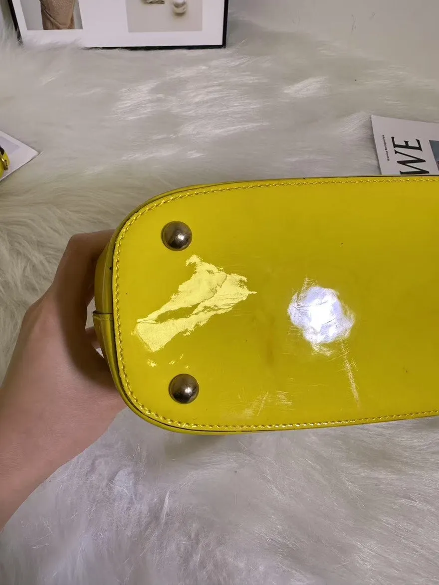Preloved Gucci Bamboo Yellow Crossbody Bag - Leather