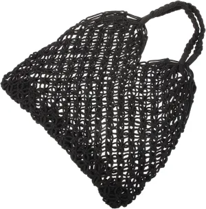 PRETYZOOM Elegant Knitted Mesh Bag Lightweight Beach Tote Cotton String Bag Beach for Women