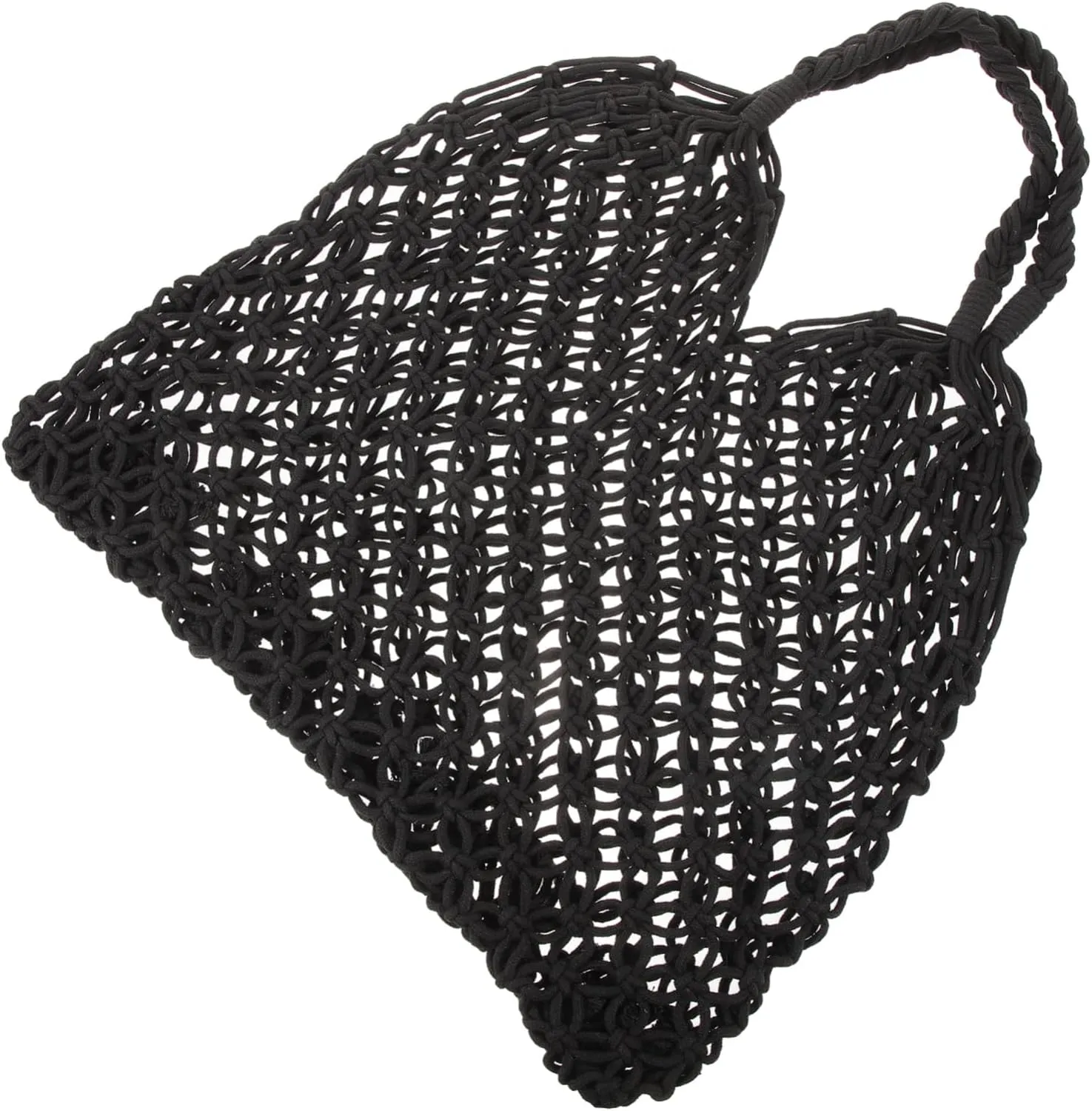 PRETYZOOM Elegant Knitted Mesh Bag Lightweight Beach Tote Cotton String Bag Beach for Women
