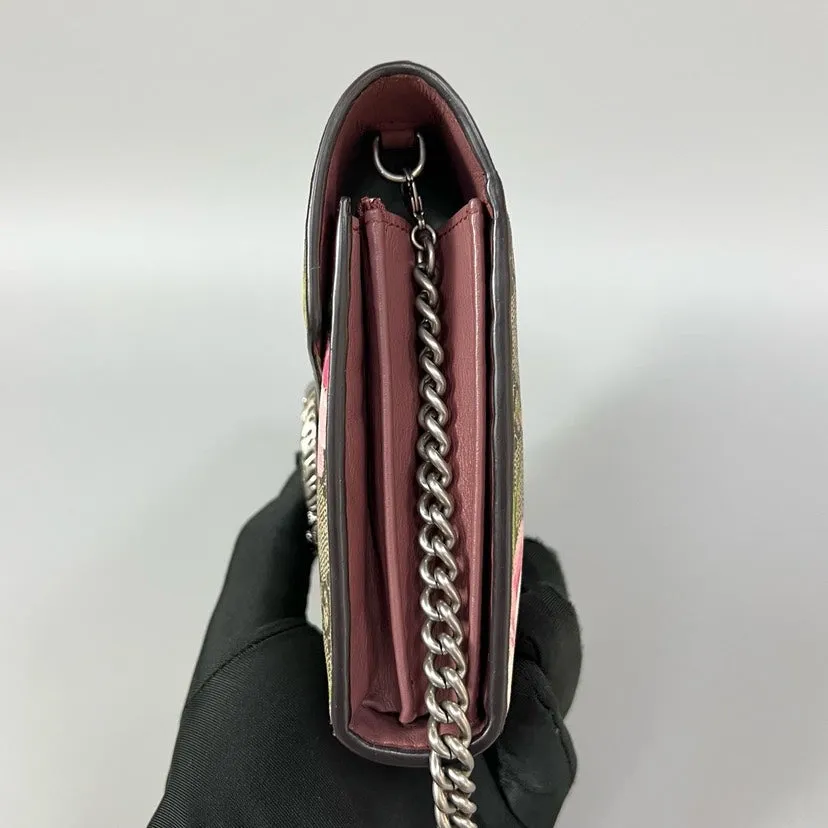 Print Wallet Attractive pricing Blooms Gucci Chain on Power-efficient Dionysus