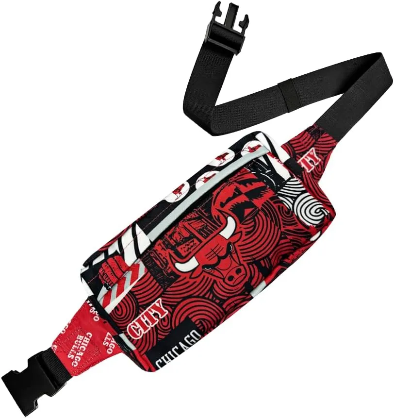 Pro Specialties Group Chicago Bulls Transformable 2-in-1 Mini Backpack: Convertible, Stylish, water-resistant travel belt bag.