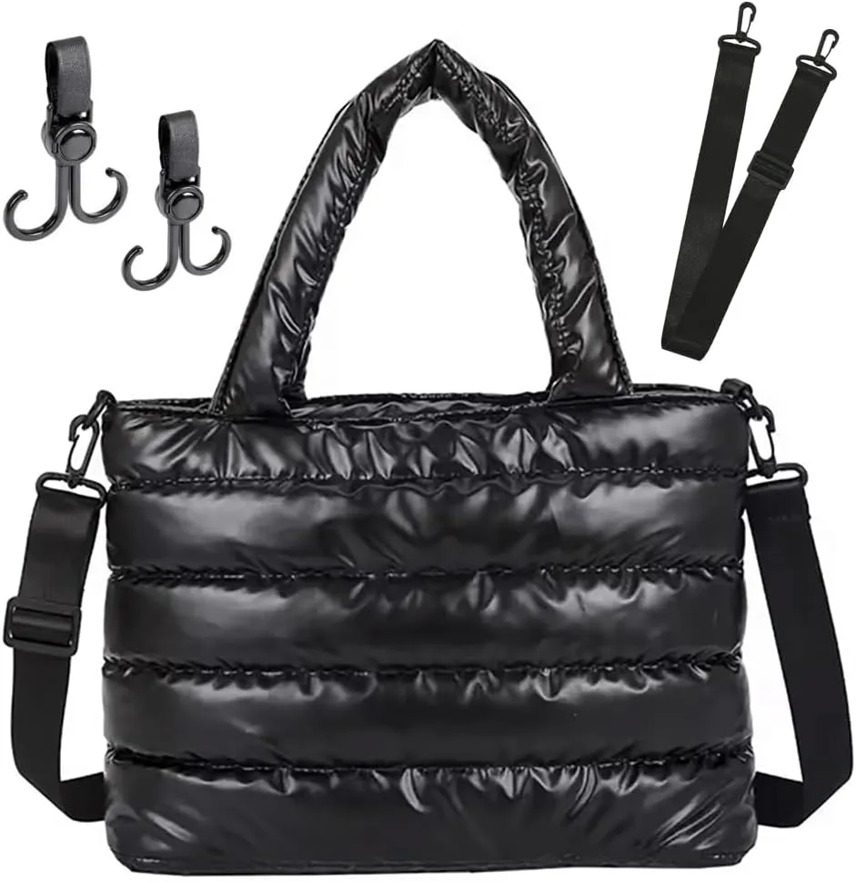 Puffy Tot Bag With Its Accessories | Puffer Tote Bag for Women, Diaper Tote Bag, Clinical Bag, Travel, Work Puff Bag