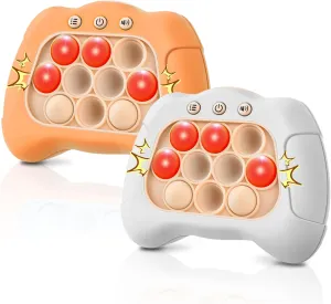 Quick Push Game，Pop Game Fidget Toys, Fast Push Bubble Game, Handheld Puzzle Game Sensory Toys ，Light Up Push Pop Game for Kids 3-12 Girls and Boys Teens Adults Decompression