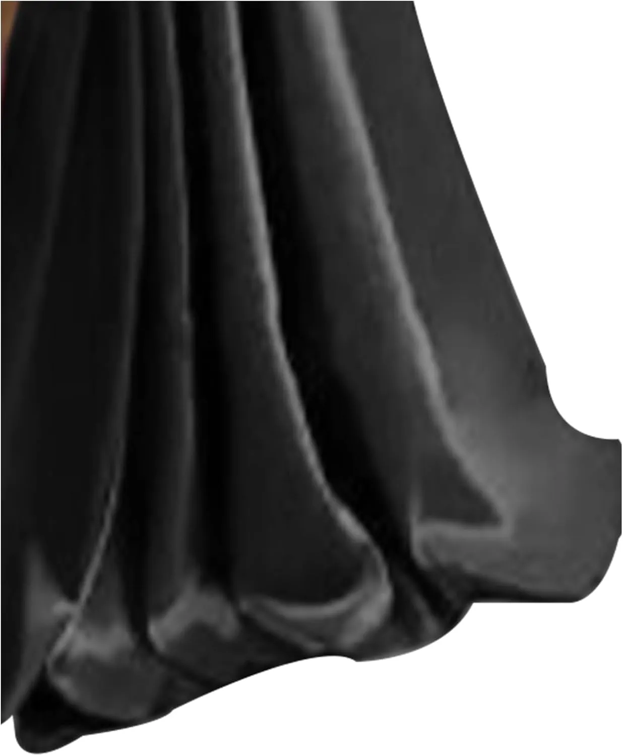 Raboolion Women's Spaghetti Straps Satin Prom Dresses Halter Backless Side Slit Bridesmaid Wedding Gowns Maxi Dress