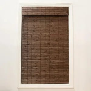 Radiance Cordless Bamboo Blinds - Flatstick Bamboo Roman Shades for Windows - Inside Mount Bamboo Blinds for Home & Offices - Indoor Roman Window Shades - Cocoa - 35 in. W x 64 in. L - 2216312E