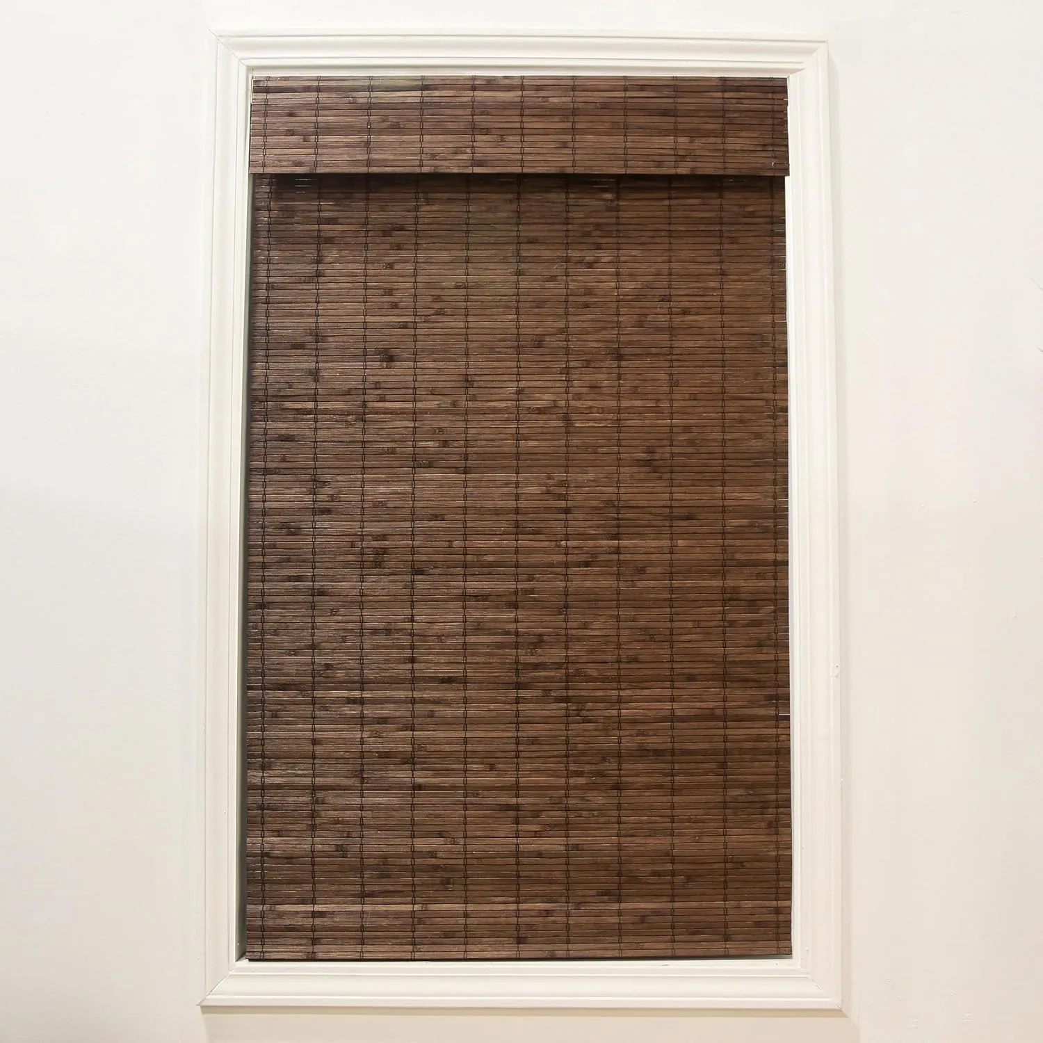 Radiance Cordless Bamboo Blinds - Flatstick Bamboo Roman Shades for Windows - Inside Mount Bamboo Blinds for Home & Offices - Indoor Roman Window Shades - Cocoa - 35 in. W x 64 in. L - 2216312E