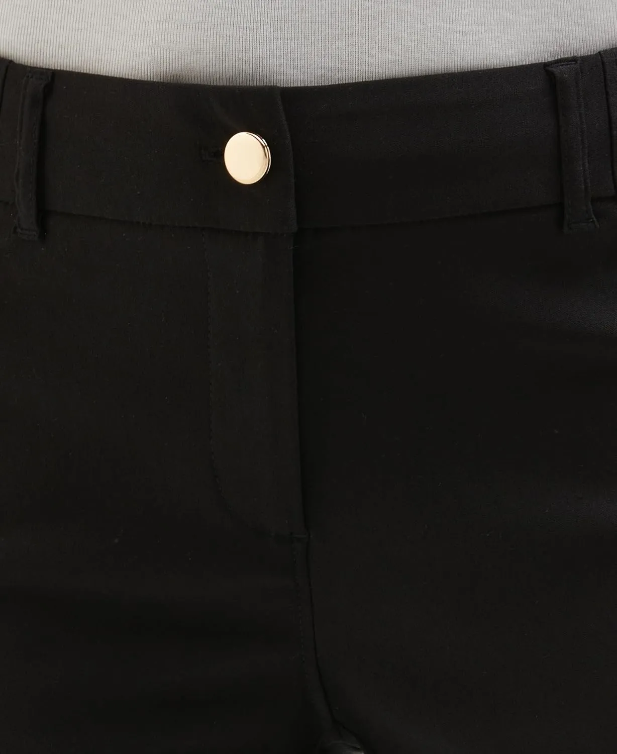 Rafaella Women's 27" Satin Luxe Crop Pants, Stretch Fabric, Elastic Waist Panels, Straight Leg Classic Fit Capris
