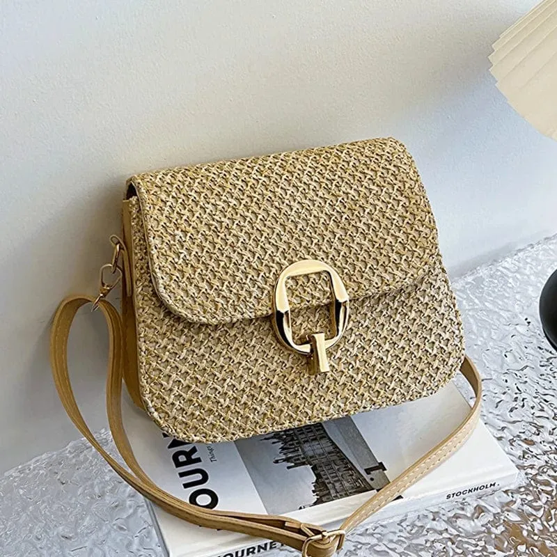 Raffia Crossbody Bag | Anastasia