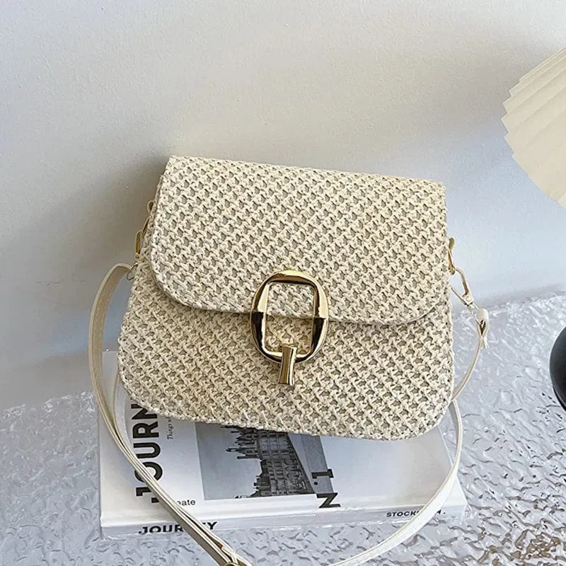 Raffia Crossbody Bag | Anastasia