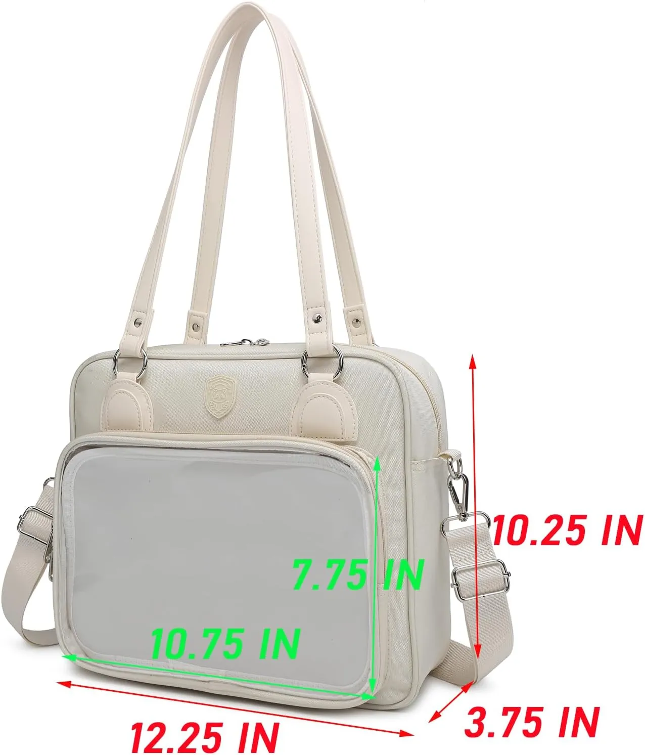 RAINBOW SMILE Canvas Ita Bag Backpack Crossbody Bag Kawaii Pin Display Bag Messenger Shoulder Bags