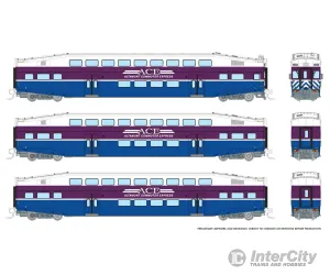 Rapido 546002 N Bilevel Commuter Car: ACE - Early: Set #2 (Cab: 3308 Coaches: 3215 3219)