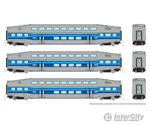 Rapido 546006 N Bilevel Commuter Car: AMT Montreal: Set #3 (Coaches: 2020 2028 2033)