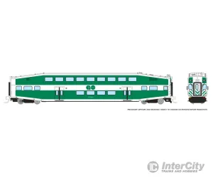 Rapido 546016 N Bilevel Commuter Car: GO/Metrolinx: Set #1 (Cab: 255 Coaches: 2808 2844)