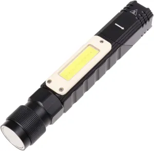 Rechargeable with Rotary Clip Magnetic Handheld Torch with Cob Headlight Strap