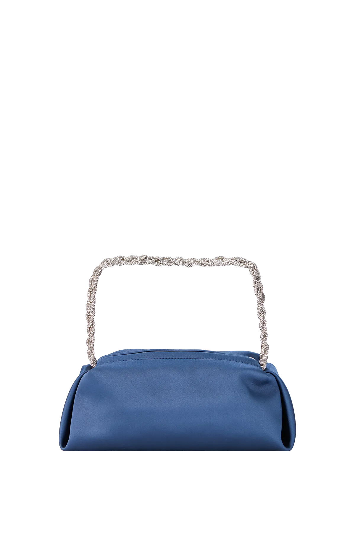 Recycled Satin Evening Bag - Blue