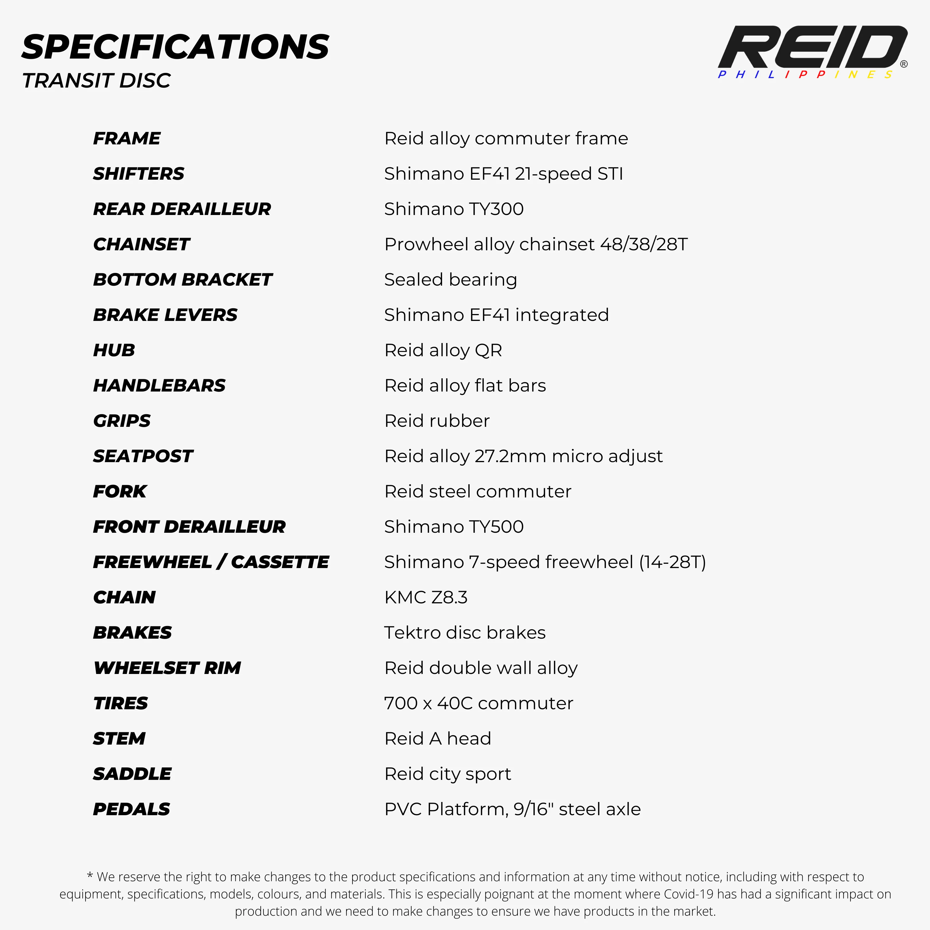 Reid Transit Disc Black