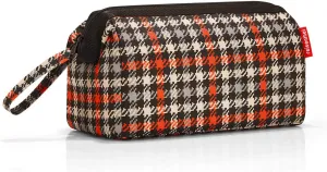 reisenthel Travelcosmetic Toiletries Bag, Structured Pouch with Wristlet, Glencheck Red