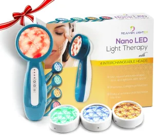 Rejuven 4-in-1 LED Light Therapy for Face Handheld LED Light Therapy Facial Massager Anti-Aging Wrinkle Reduction Device