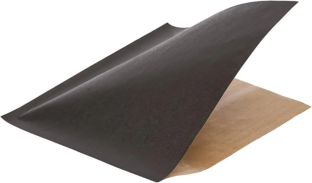Restaurantware Bag Tek 10" x 9" Double Open Bags 100 Large Deli Paper Sheets - Disposable Greaseproof Black Paper Deli Wrap Liners For Snacks Cookies And More