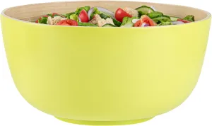 Restaurantware-Bambuddha 30 Ounce Large Salad Bowl, 1 Heavy-duty Round Salad Bowl - Sustainable, Reusable, Green Bamboo Serving Bowl, For Serving Salads, Fruits, And Appetizers
