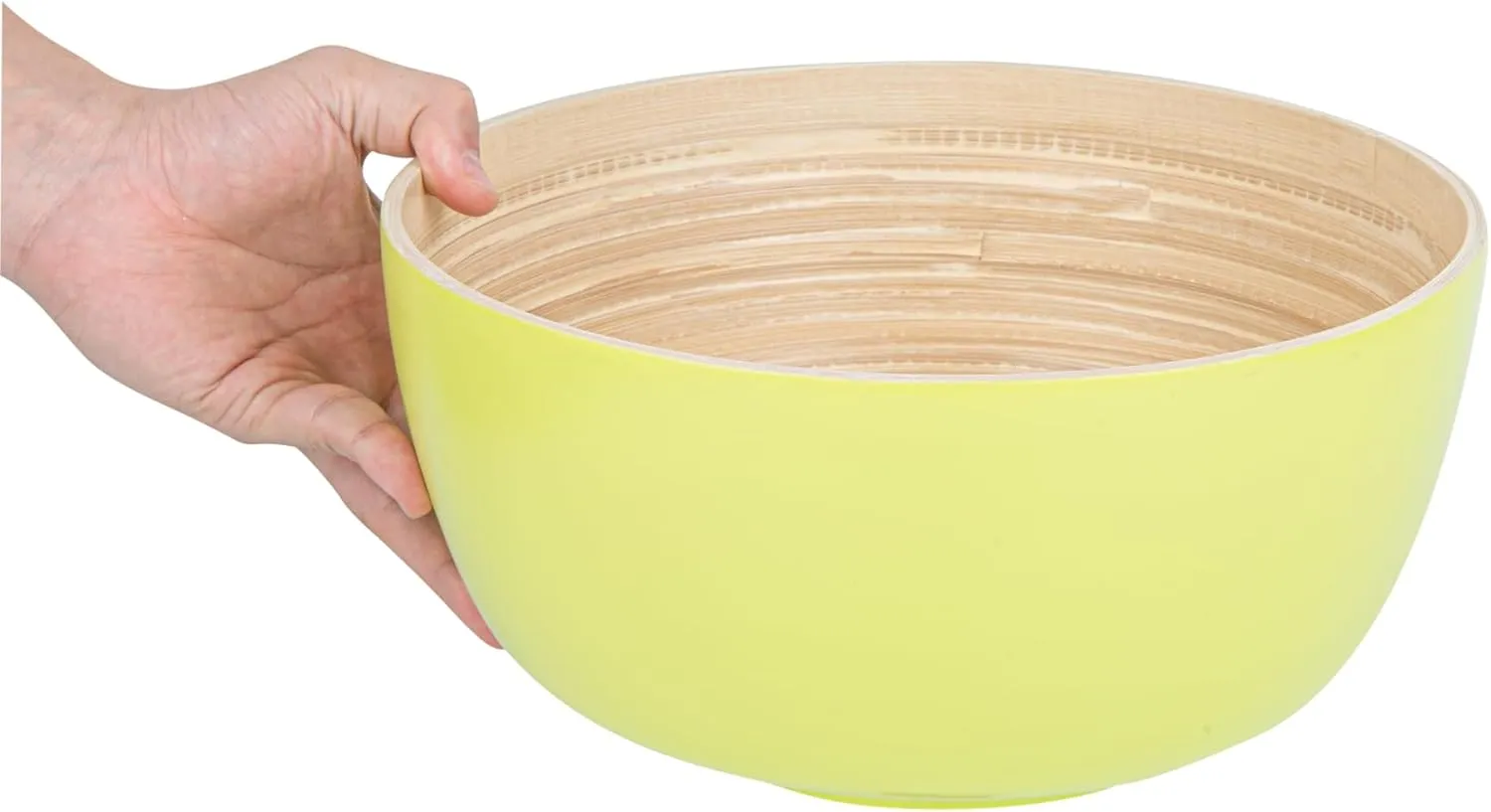 Restaurantware-Bambuddha 30 Ounce Large Salad Bowl, 1 Heavy-duty Round Salad Bowl - Sustainable, Reusable, Green Bamboo Serving Bowl, For Serving Salads, Fruits, And Appetizers