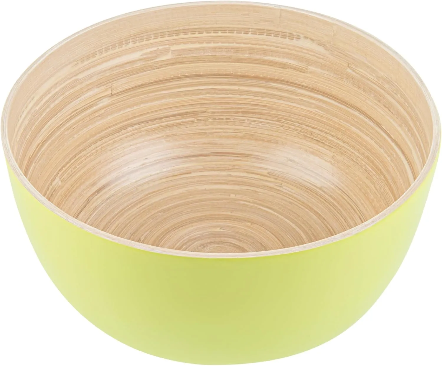 Restaurantware-Bambuddha 30 Ounce Large Salad Bowl, 1 Heavy-duty Round Salad Bowl - Sustainable, Reusable, Green Bamboo Serving Bowl, For Serving Salads, Fruits, And Appetizers