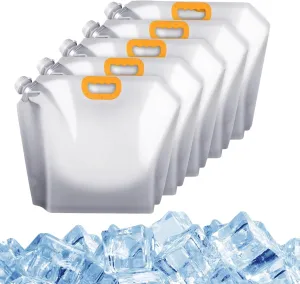 Reusable Ice Bath Bags 5Pack (10L)-Portable Bathtub Freezer-Water Bags Ice Bath Water Chiller-Post Workout Cold Tub Accessories-Ice Barrel Cold Therapy-Ice Barrel Cold Therapy