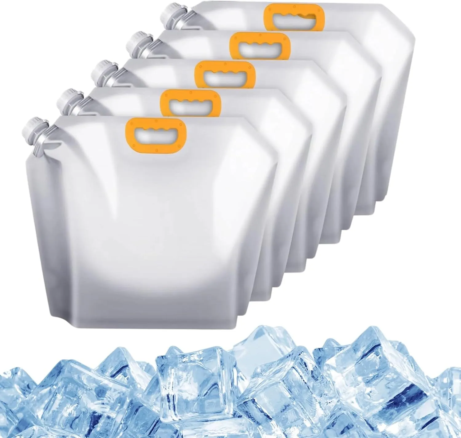 Reusable Ice Bath Bags 5Pack (10L)-Portable Bathtub Freezer-Water Bags Ice Bath Water Chiller-Post Workout Cold Tub Accessories-Ice Barrel Cold Therapy-Ice Barrel Cold Therapy