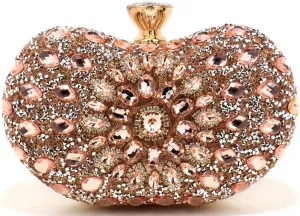 Rhinestone Clutch Purses for Women Sparkly Evening Bags Luxury Crystal Love Pearl Clasp Handbag Diamond Handbags 2025