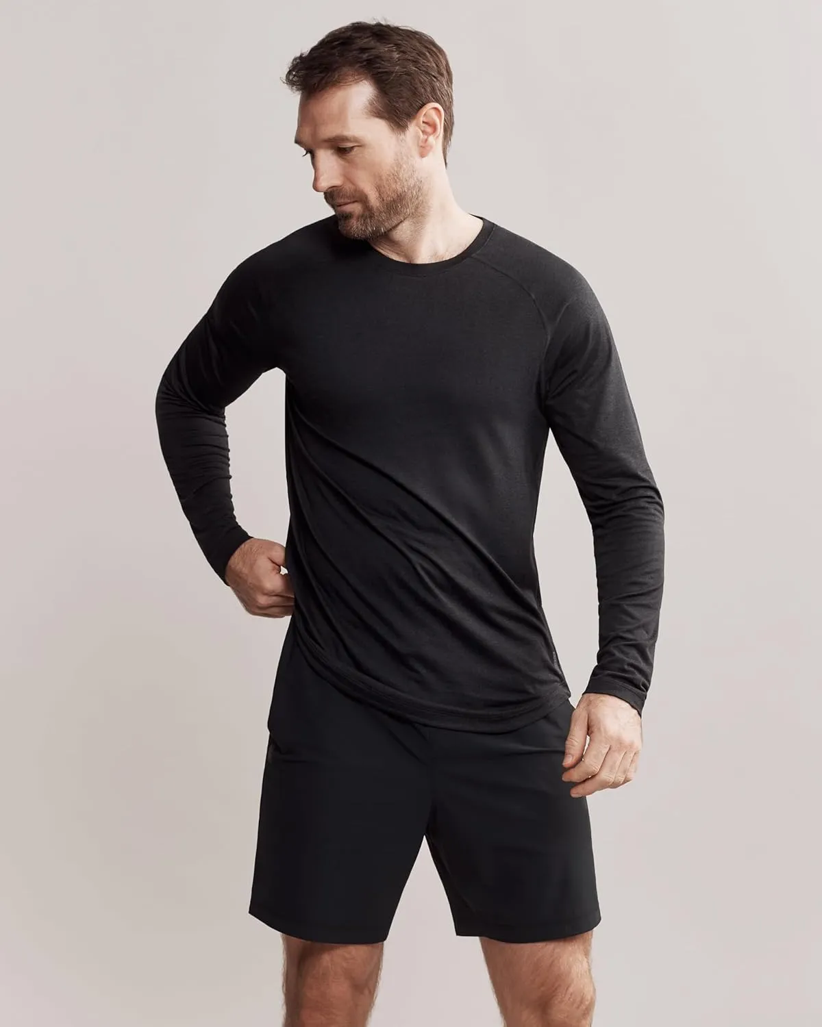 Rhone Atmosphere Long Sleeve Tee - Ultra-Soft Everyday Mens Shirts, Lightweight, Moisture-Wicking, Anti-Odor