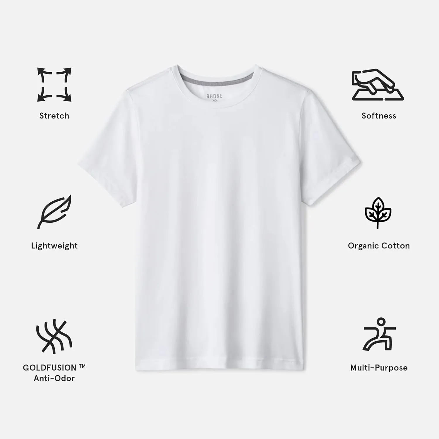 Rhone Element Mens T Shirts, Ultra-Soft Everyday Mens Shirts, Organic Peruvian Pima Cotton Shirts for Men