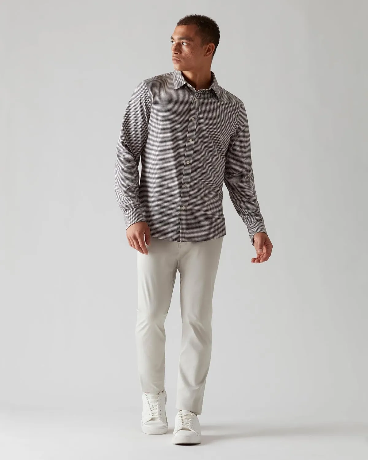 Rhone Men's Commuter Shirt, Performance Dress Shirts for Men, Machine Washable, Wrinkle Resistant, Slim Fit Button Down Shirt
