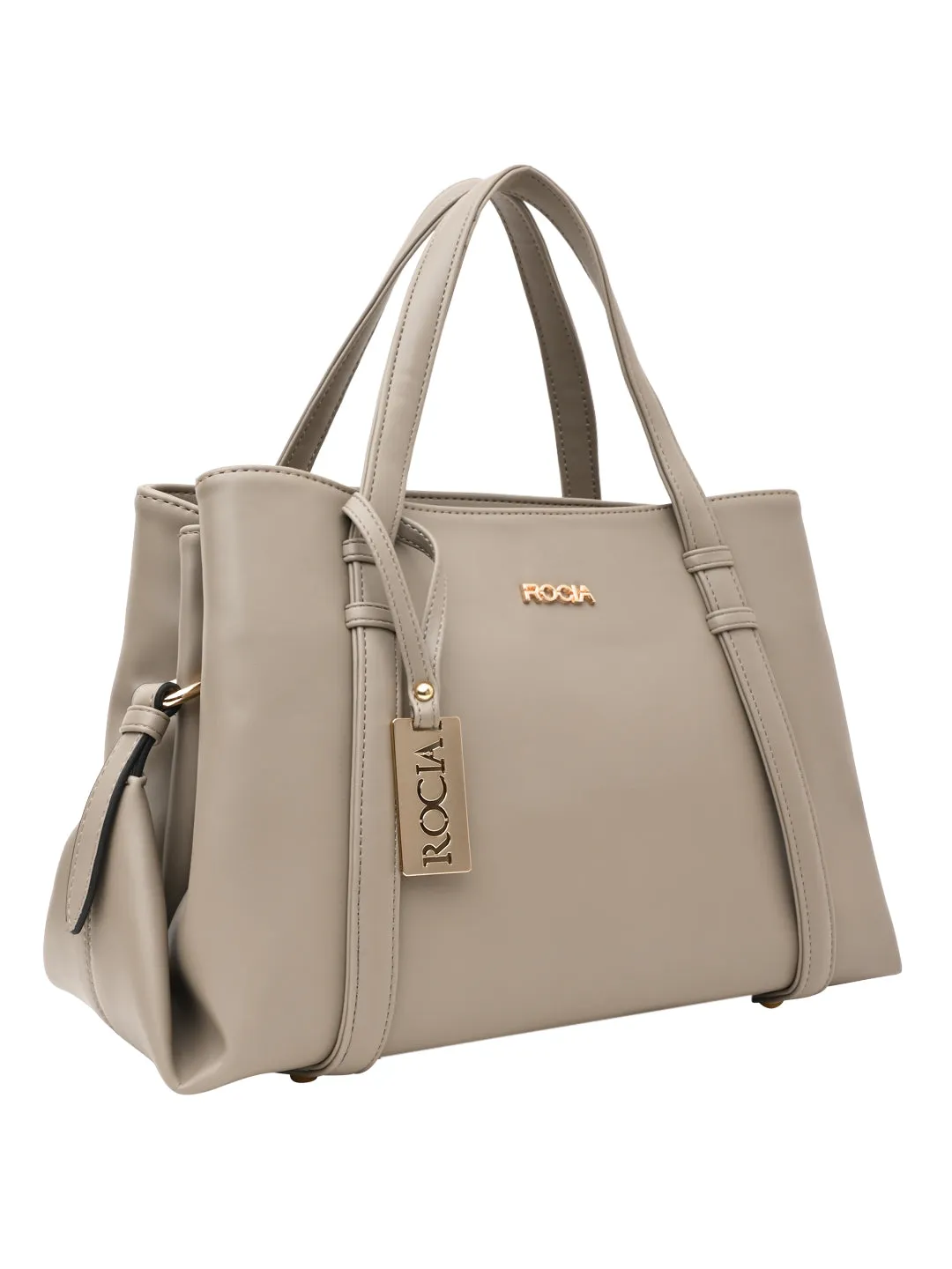 Rocia By Regal Taupe Women Solid Multi Compartent Work Bag