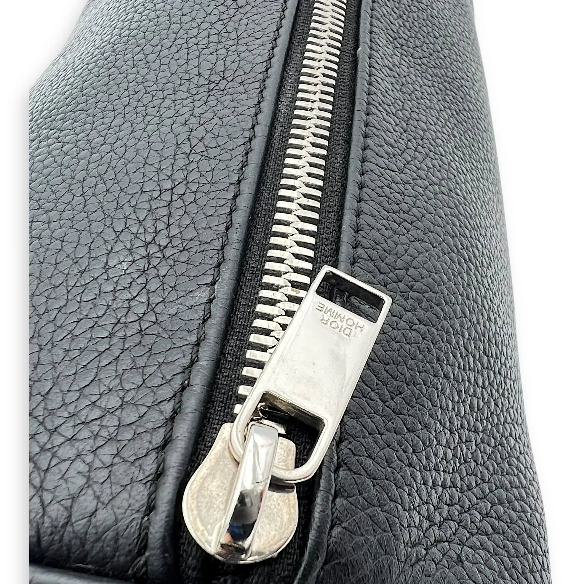 Roller Crossbody Bag Black in Calfskin, Silver hardware