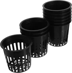 Root Control Baskets 10pcs Hydroponic Net Cups for Balcony Planting Easy to Use Soilless Cultivation System