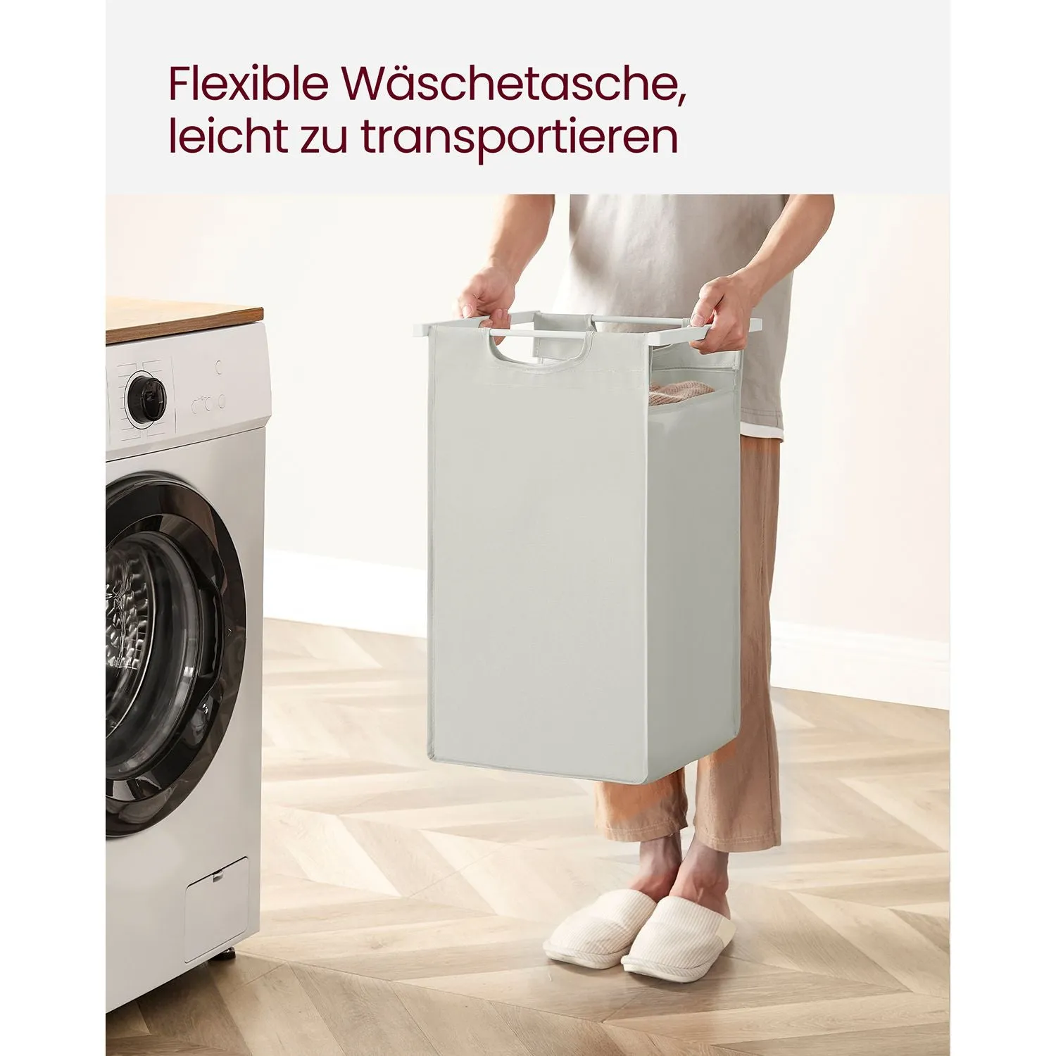 Rootz Laundry Basket with Shelf - White - MDF Steel Clothing Hamper - Organizer - 73cm x 33cm x 72cm - 2 Bags - Heavy Duty - Storage Rack - Oxford Cloth