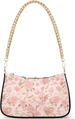 Roses Gold Romantic Roses for romantic trendy chain crossbody bags for women trendy hand bag for birthday gifts for women