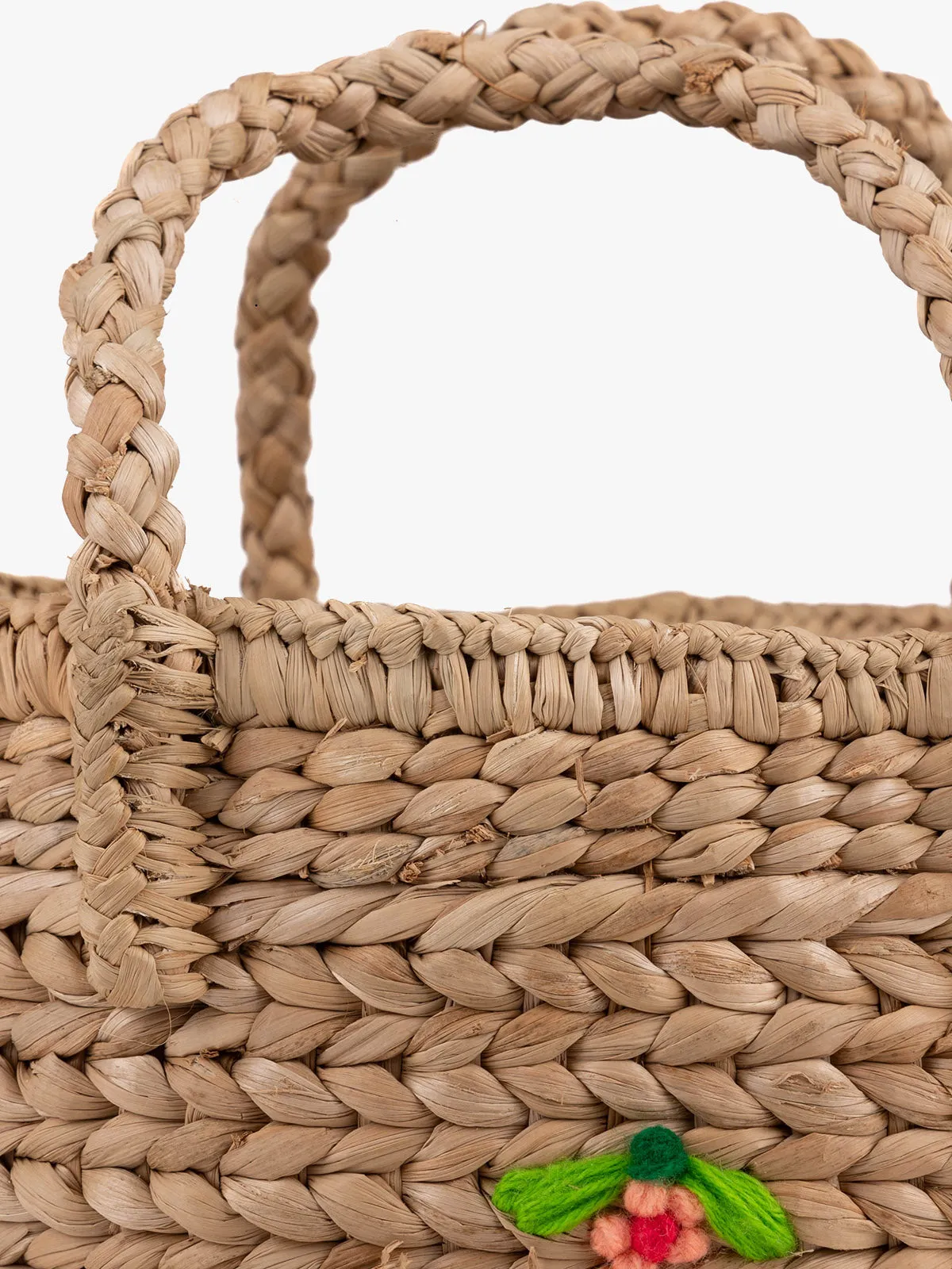 Round Big Flower Basket with Handle