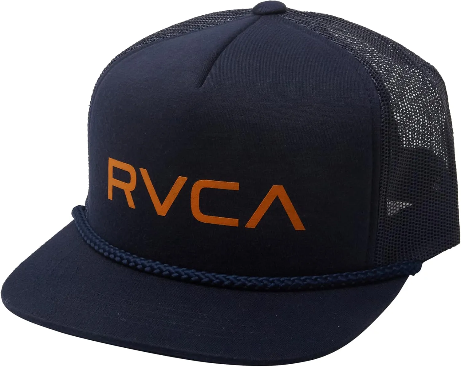 RVCA Men's Trucker Hat, Structured Hat with Stretch Mesh Back, Adjustable Snapback Closure