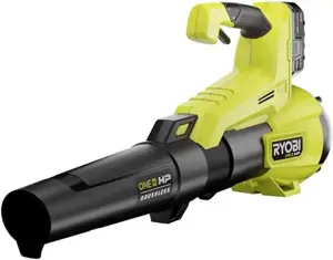 RYOBI ONE  HP 18V Brushless 110 MPH 350 CFM Cordless Variable-Speed Jet Fan Leaf Blower w/ 4.0 Ah Battery and Charger