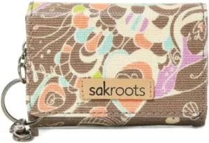 Sakroots Flap ID Keychain, Slat Songbird
