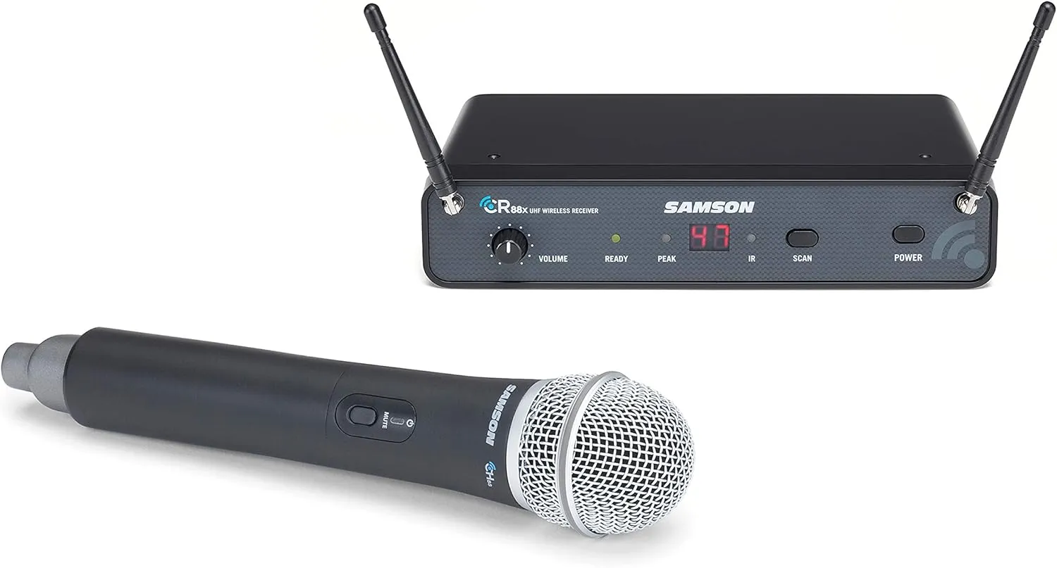 Samson Technologies Concert 88x Handheld Wireless System with Q7 Microphone (D Band) (SWC88XHQ7-D),Black