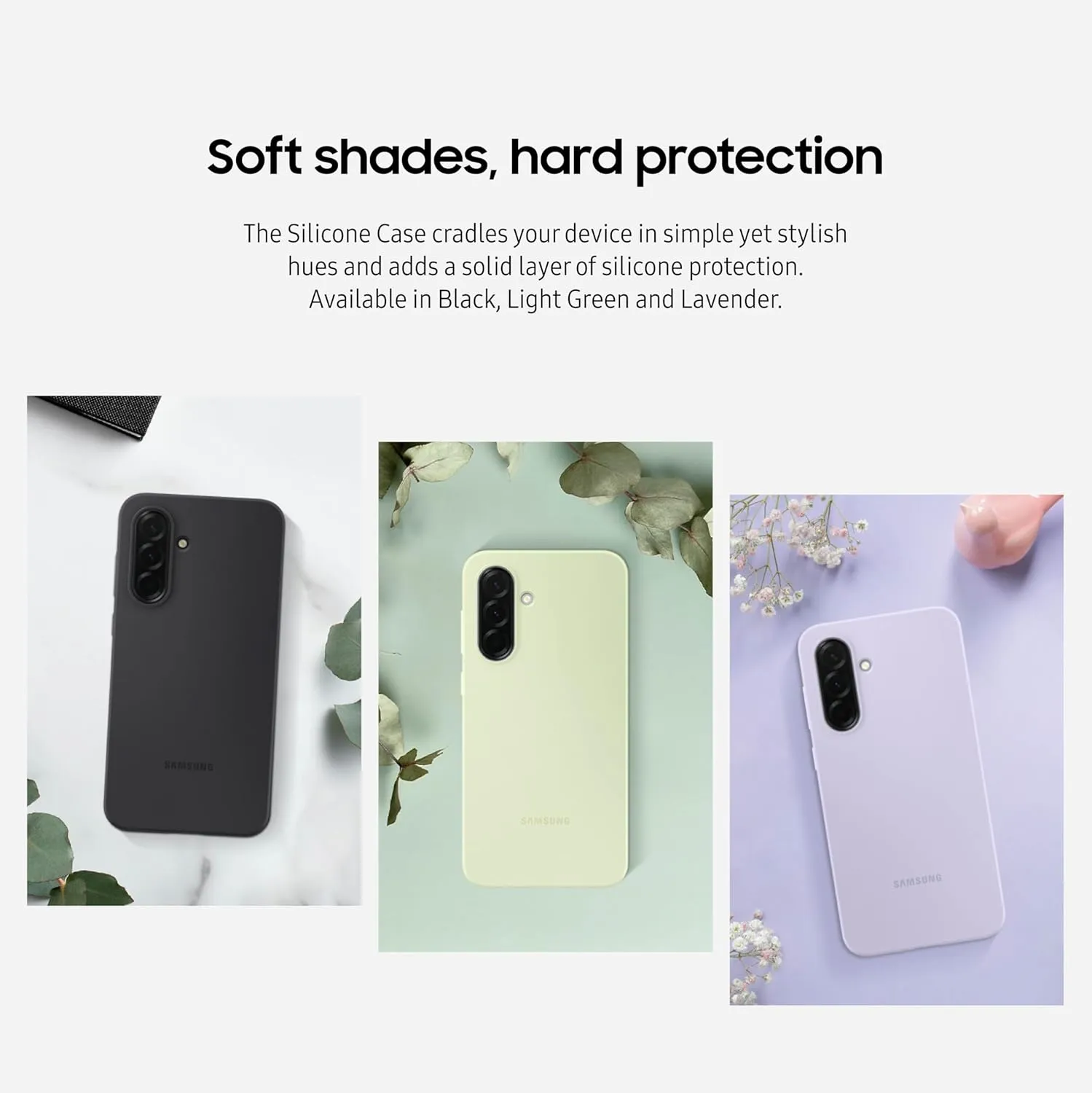 SAMSUNG Galaxy A36 5G Silicone Case, Sleek Design, Durable Design, Light Green, EF-PA366CGEGUS