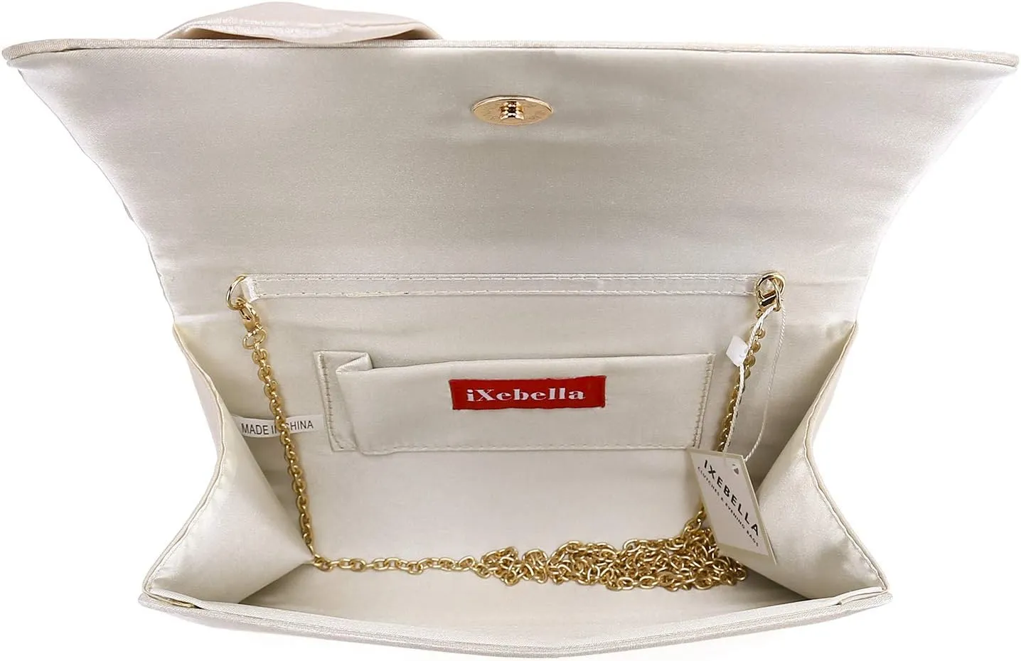 Satin Evening Bag Bow Flap Clutch Purse for Women Formal Party/Prom/Wedding…