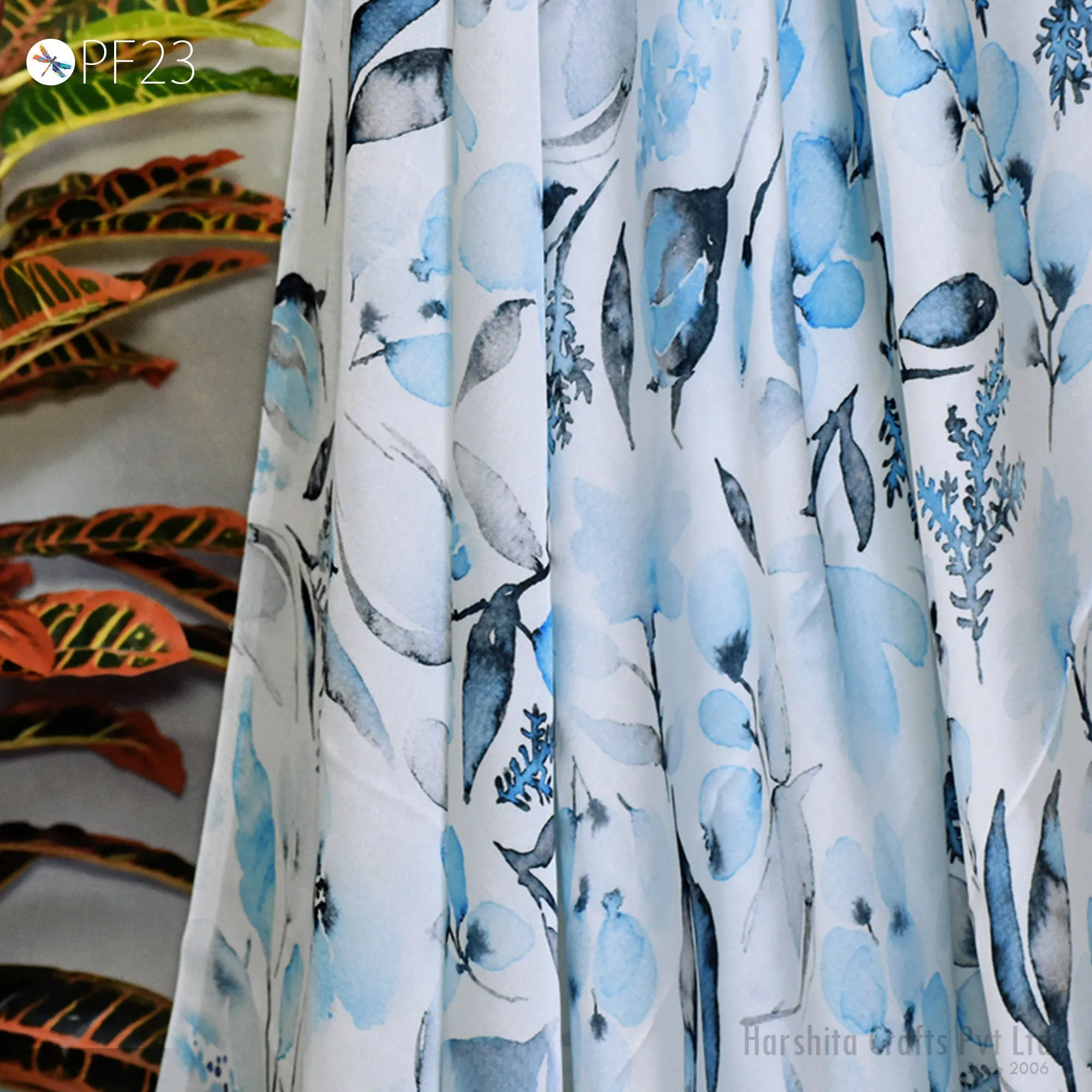 Satin Georgette fabric By Yard Indian Flowy Floral Soft Printed Summer Dresses Shirt Comfortable Clothing Party Costumes Drapery Sewing