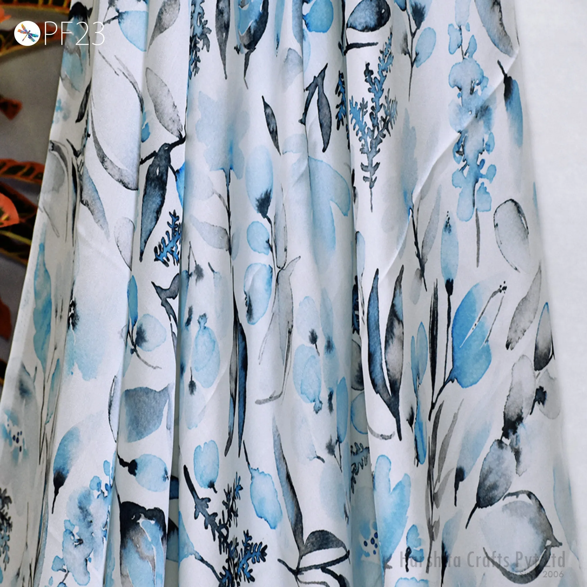 Satin Georgette fabric By Yard Indian Flowy Floral Soft Printed Summer Dresses Shirt Comfortable Clothing Party Costumes Drapery Sewing