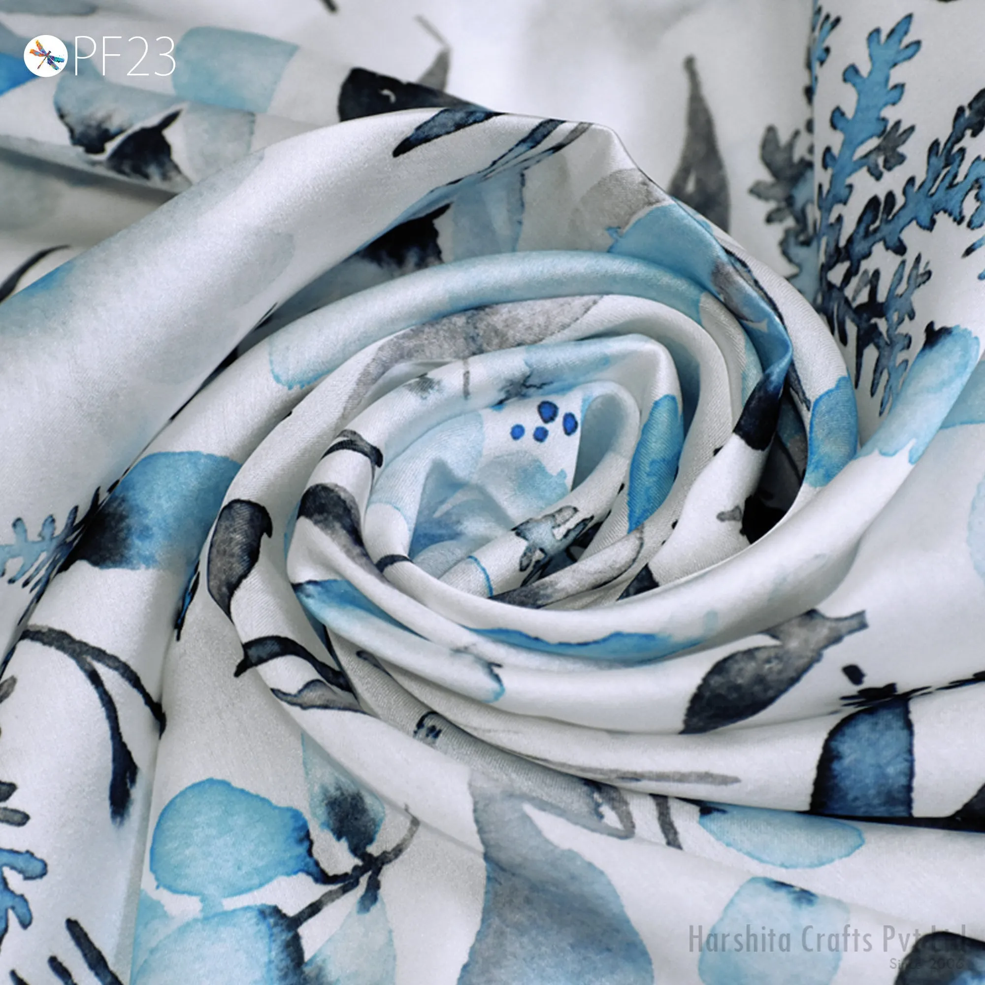 Satin Georgette fabric By Yard Indian Flowy Floral Soft Printed Summer Dresses Shirt Comfortable Clothing Party Costumes Drapery Sewing